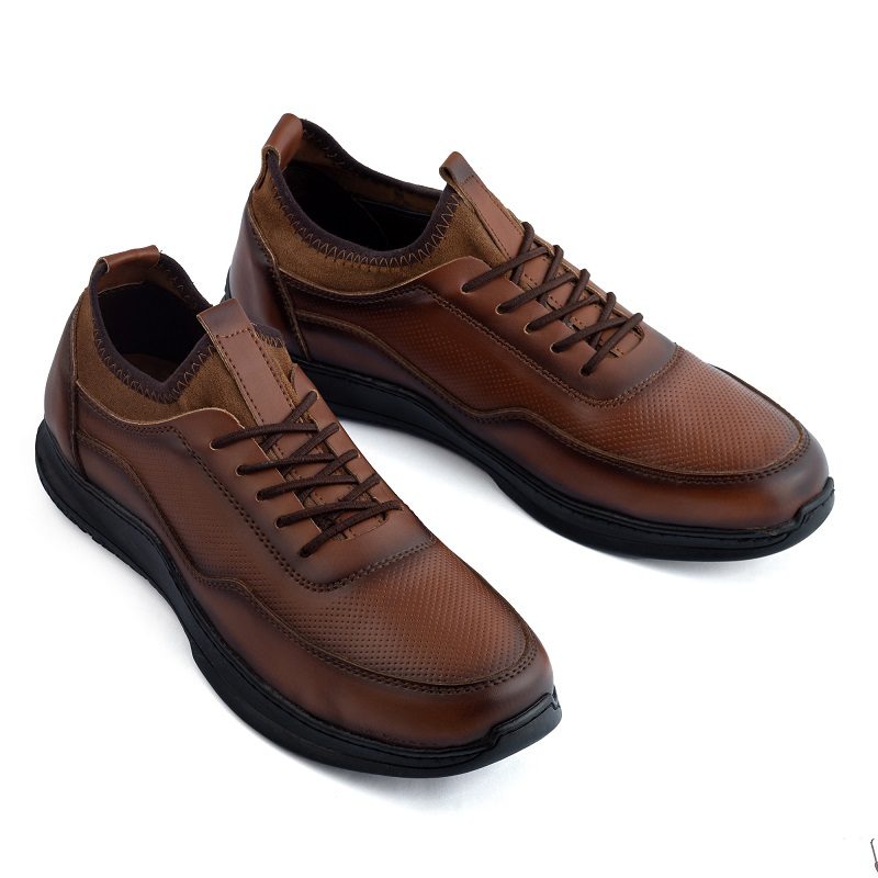 حذاء جلد مستورد شبابي ومريح والجزء العلوي من الليكرا المرن