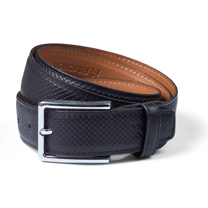 حزام رجالي كلاسيك مدقق جلد طبيعي  R121